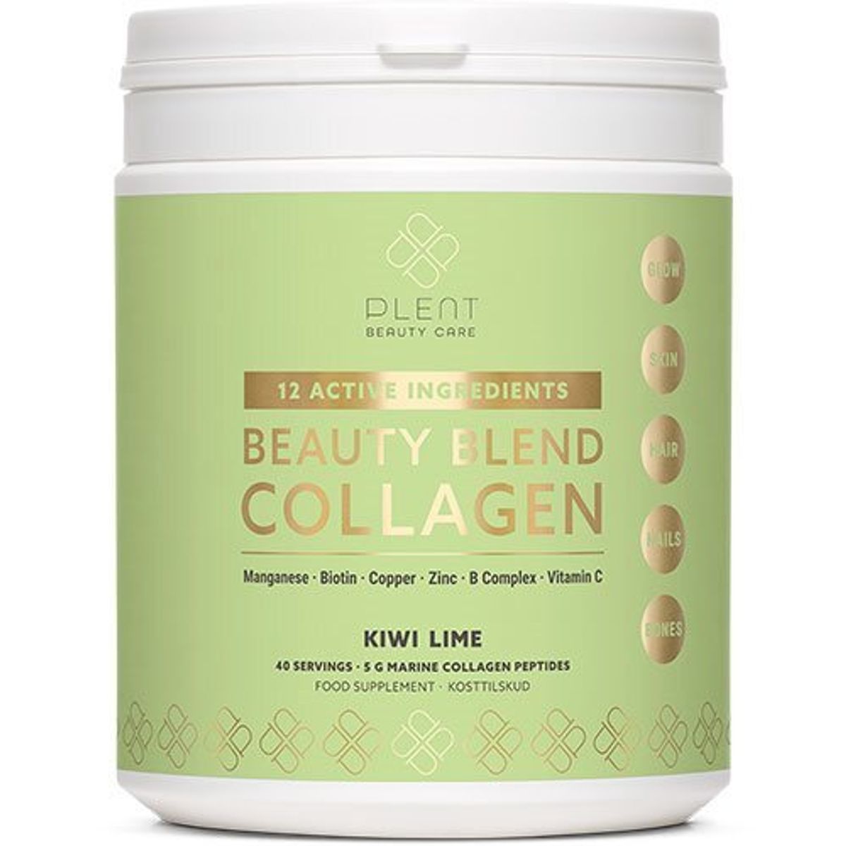 Plent Beauty Blend Collagen Kiwi Lime, 277g