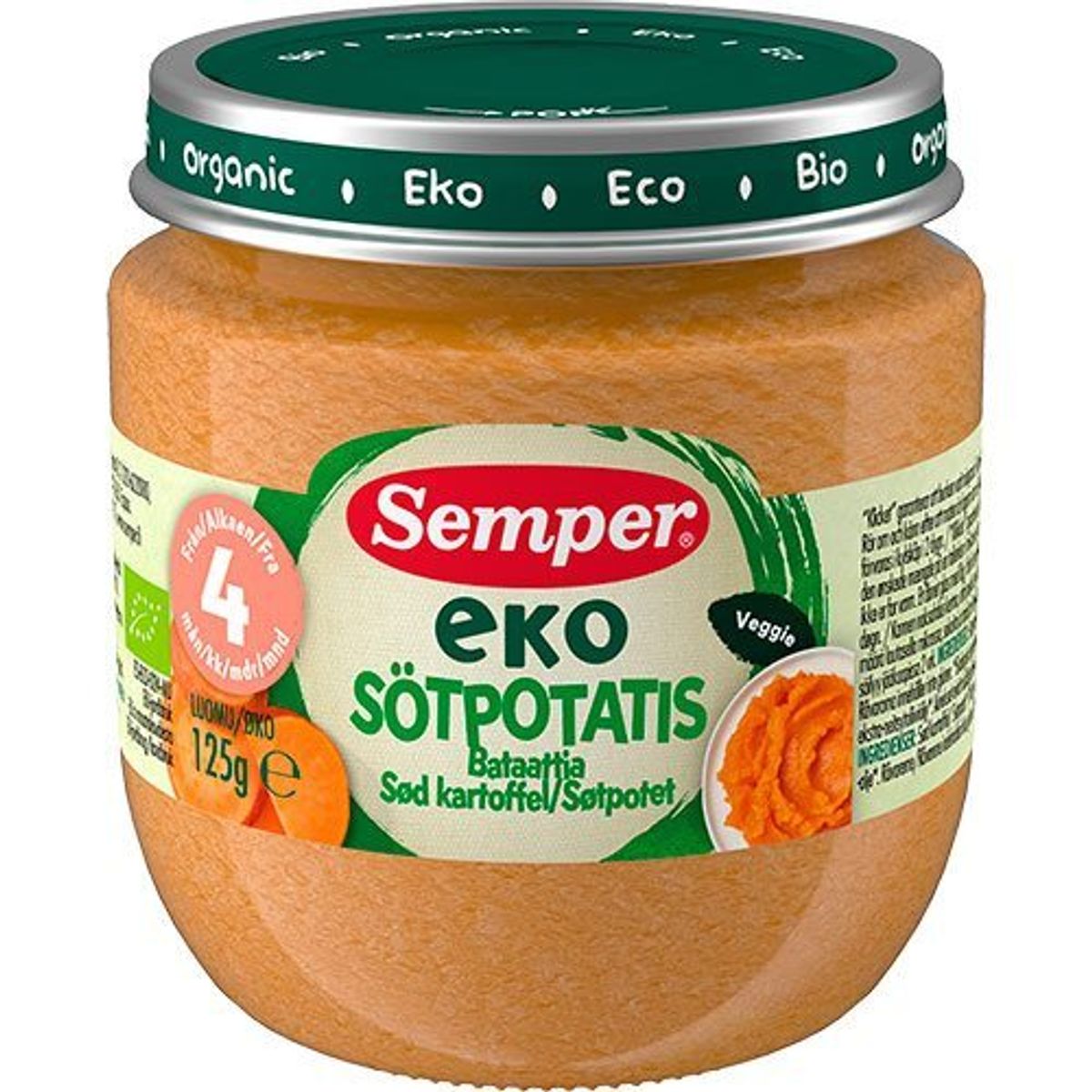 Semper EKO Sød Kartoffelmos Ø, 125g