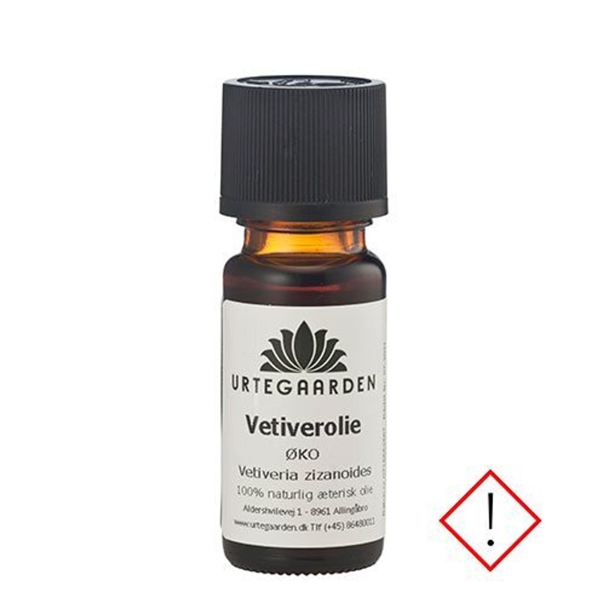 Urtegaarden Vetiverolie ØKO, 10ml.