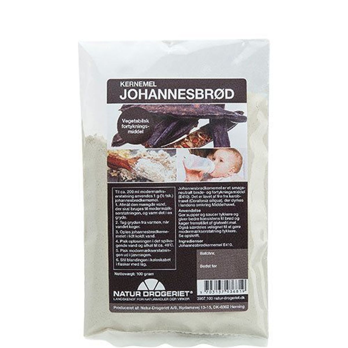 Natur-Drogeriet Johannesbrød kernemel, 100g