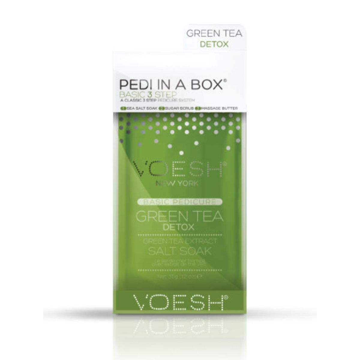 Voesh Pedi in a Box, Green Tea, 3-step