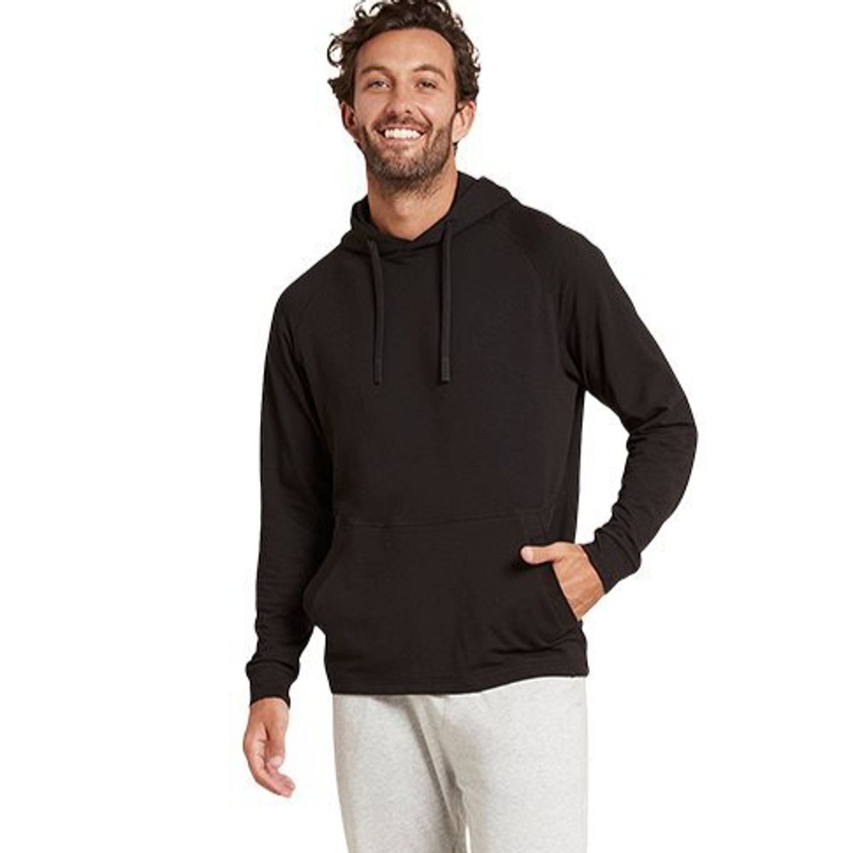 Boody Men´s Weekend Pullover Hoodie sort str. M