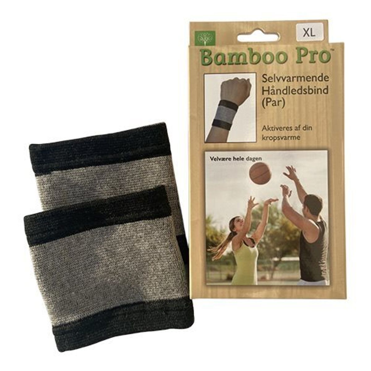 Bamboo Pro Håndledsbind, Selvvarmende, Str XL