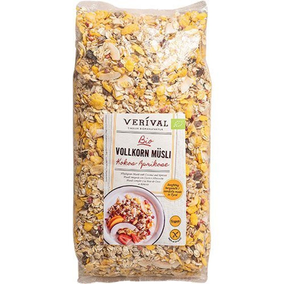 Verival Bio Vollkorn Müsli - Kokos-Aprikos Ø, 1.400g.