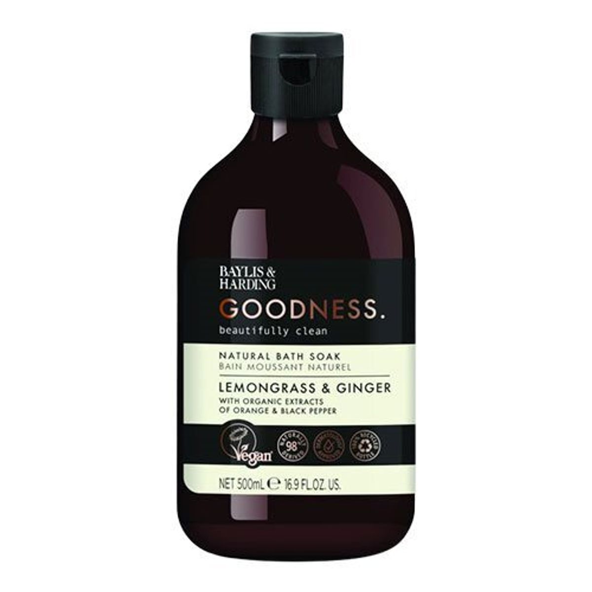 Baylis & Harding Badesæbe lemongrass & ginger, 500ml.