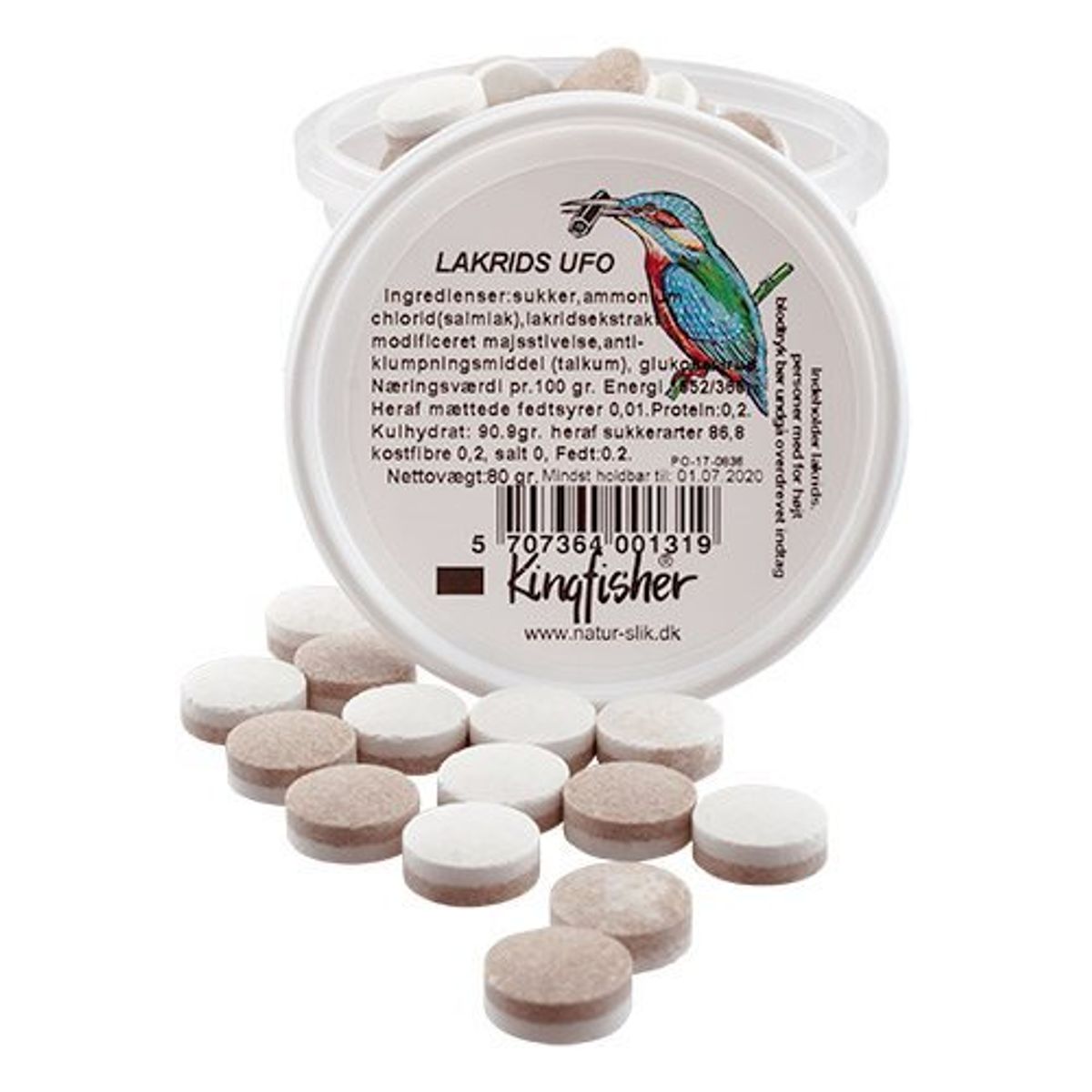 Kingfisher Lakrids UFO, 80g.