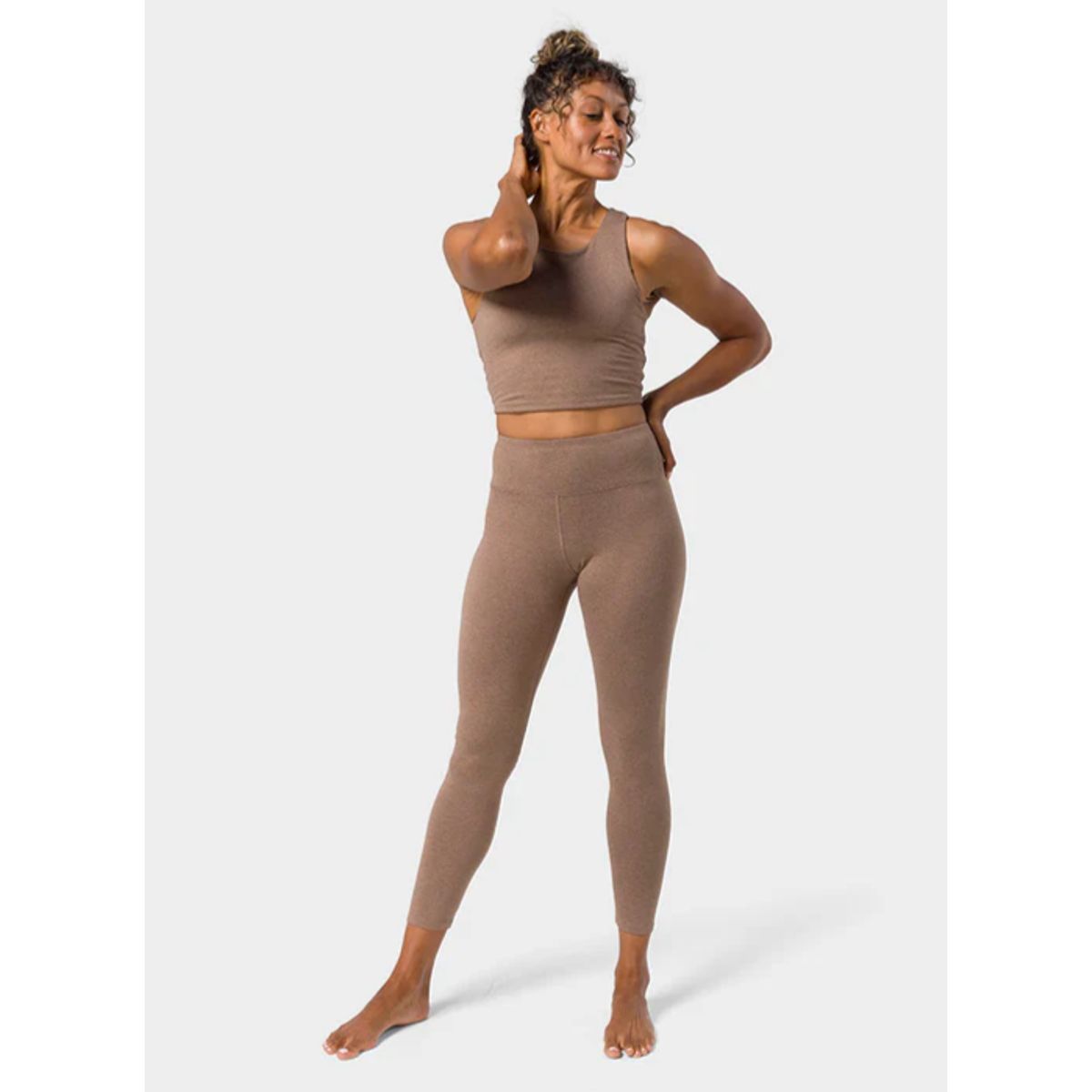 Manduka "Dhara" Hight Waist Leggings, Lions Mane Heather, Str L.