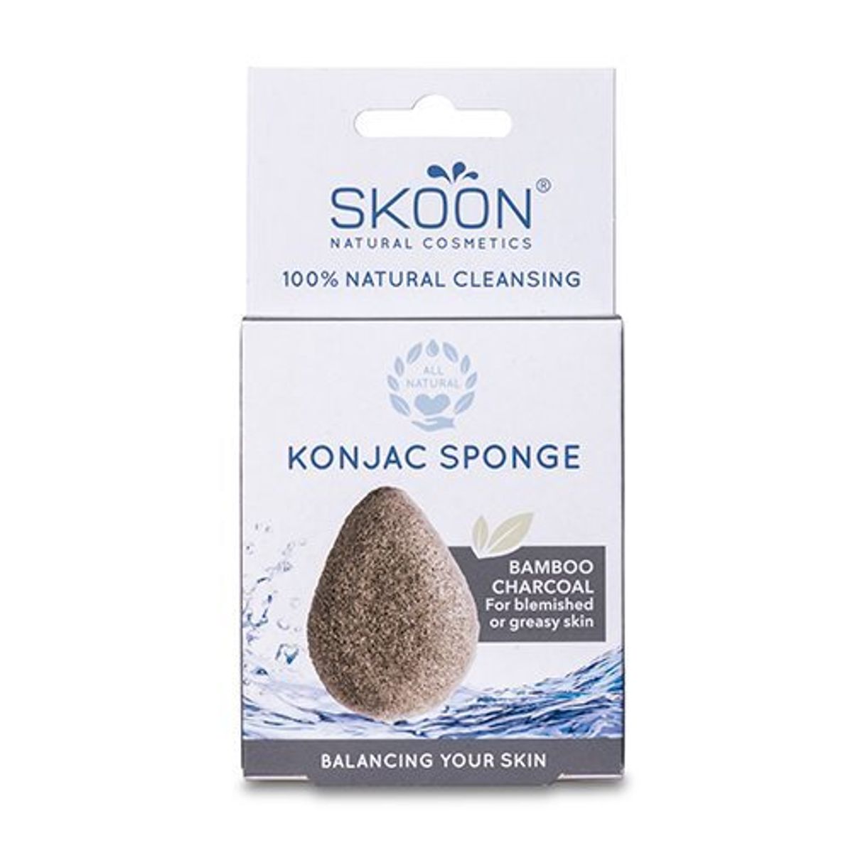 Skoon Konjak svamp Bamboo charcoal