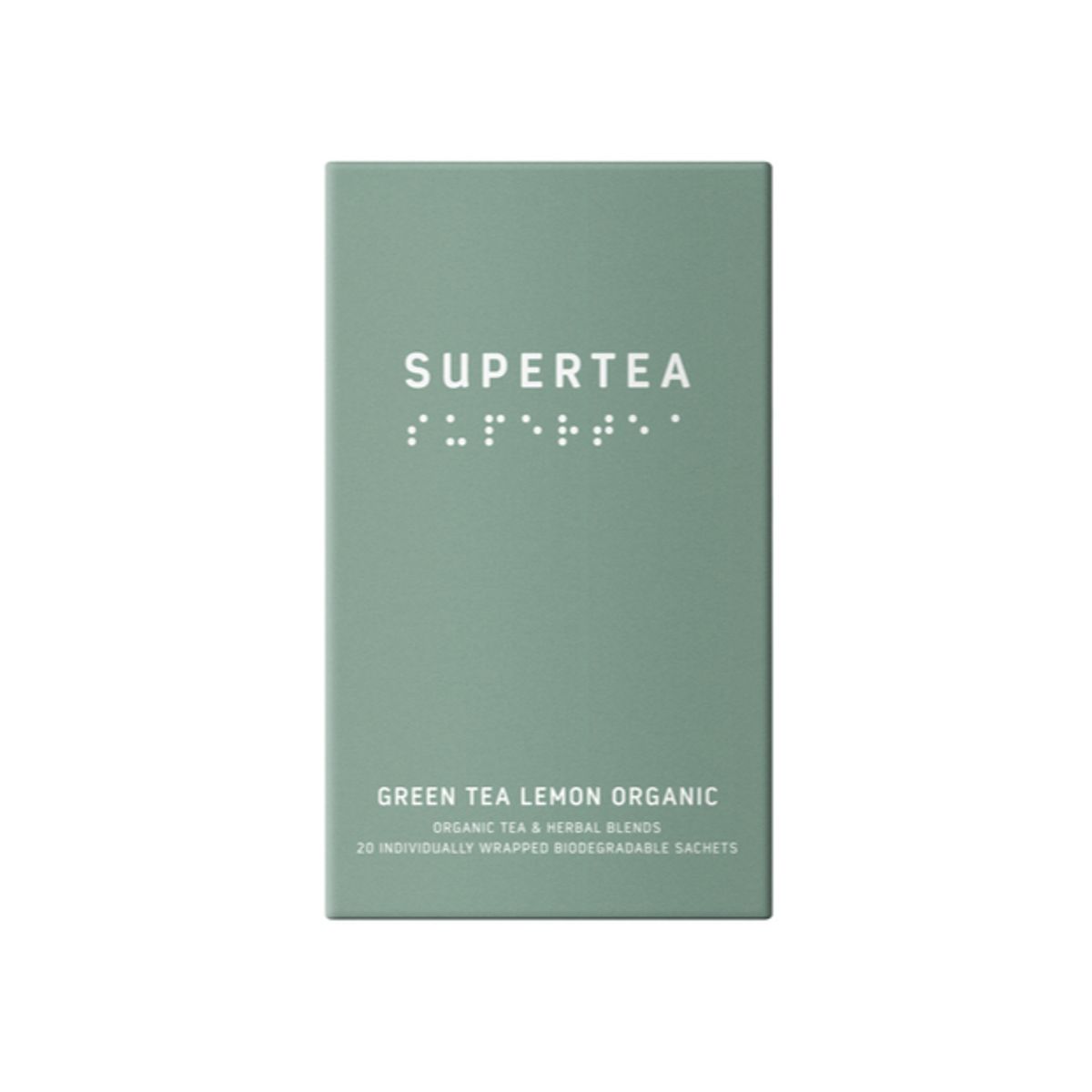 Supertea Green Tea Lemon Øko Tebreve, 20stk.