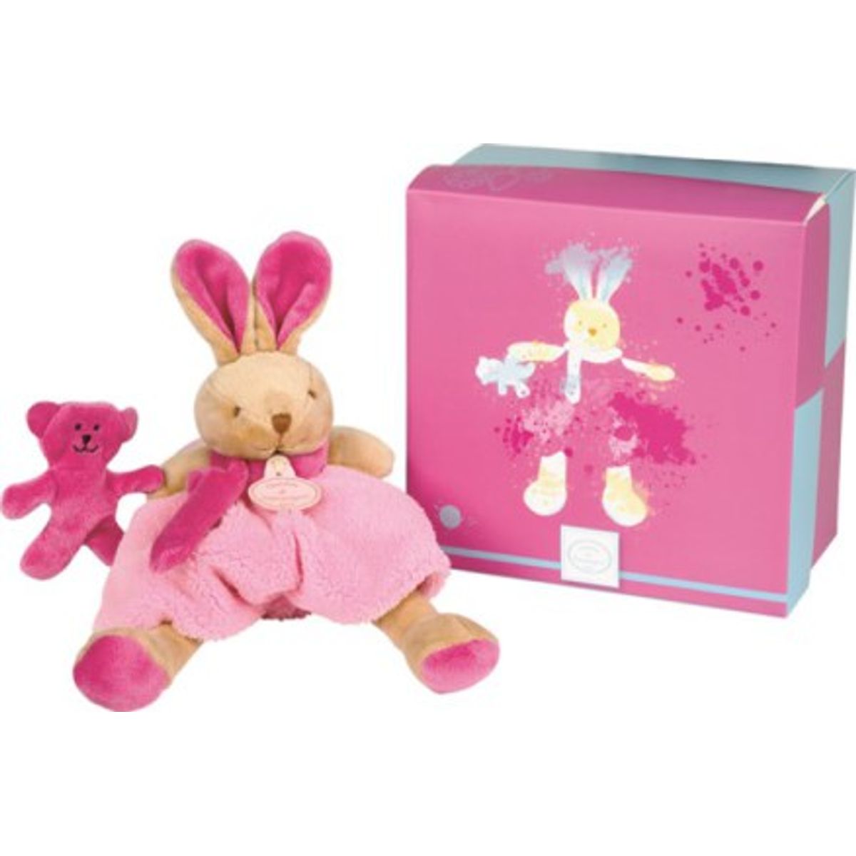 DouDou et Compagnie Kanin Grafitti Animals Pink 22 cm.