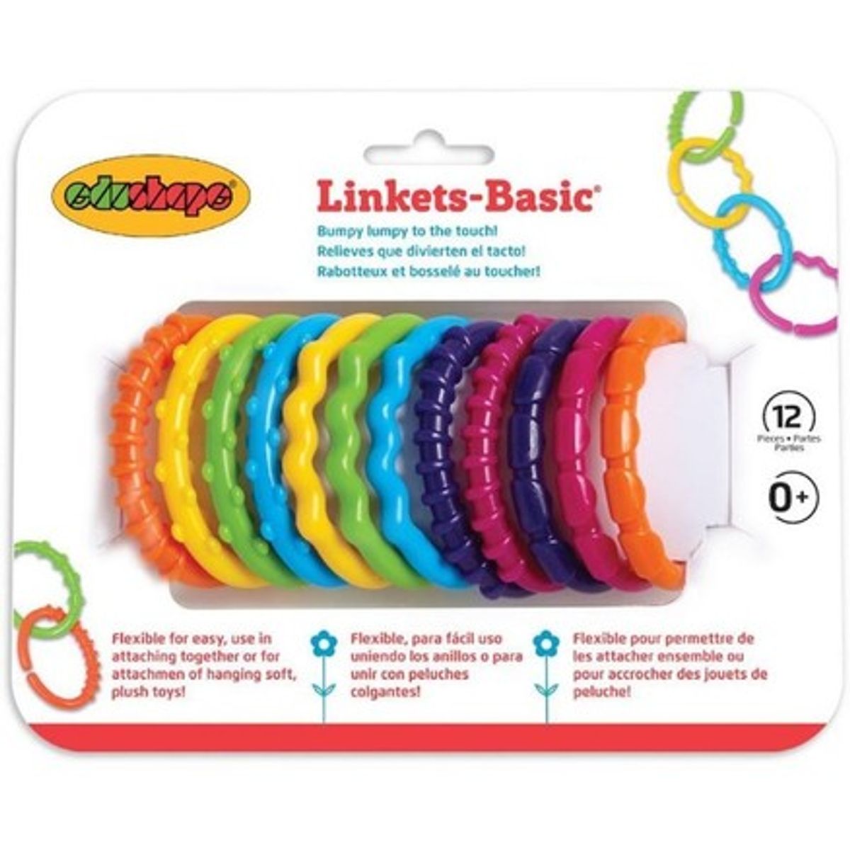 Edushape Basisringe 12 dele - Multicolour