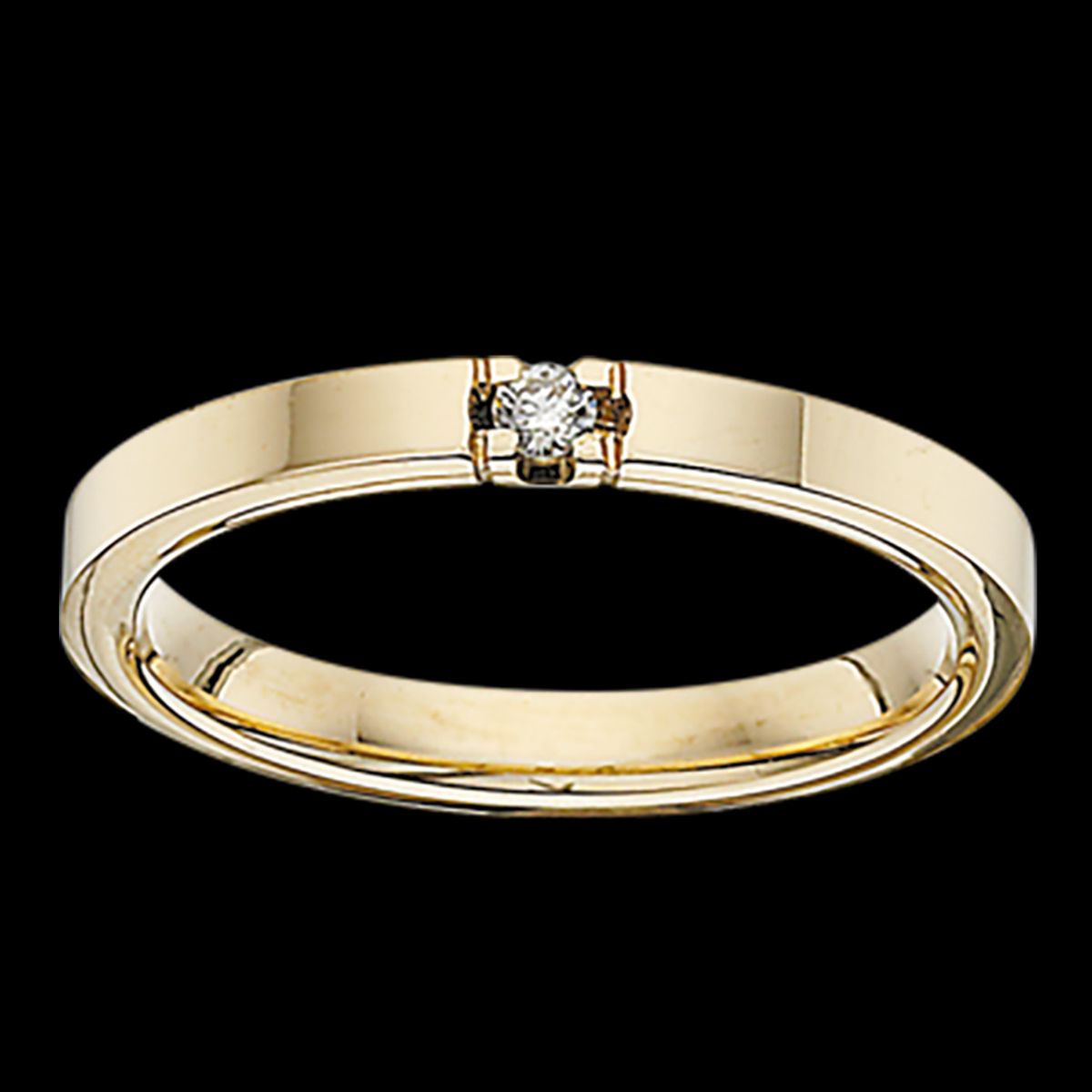 Scrouples Grace Ring i 14 Karat Guld med Diamant 0,04 Carat W/SI