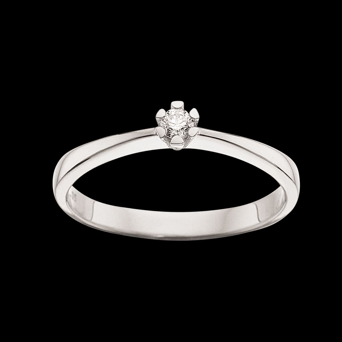 Vida Ring 0,05 ct. i 14 Karat Hvidguld fra Scrouples