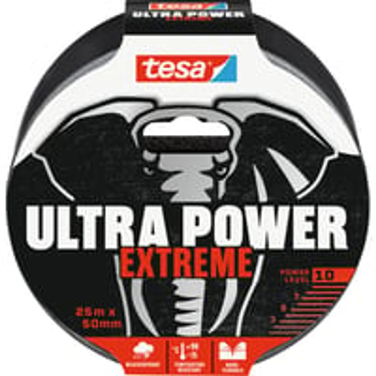 tesa reperationstape Ultra Power Extreme 50 mm x 25 m, sort