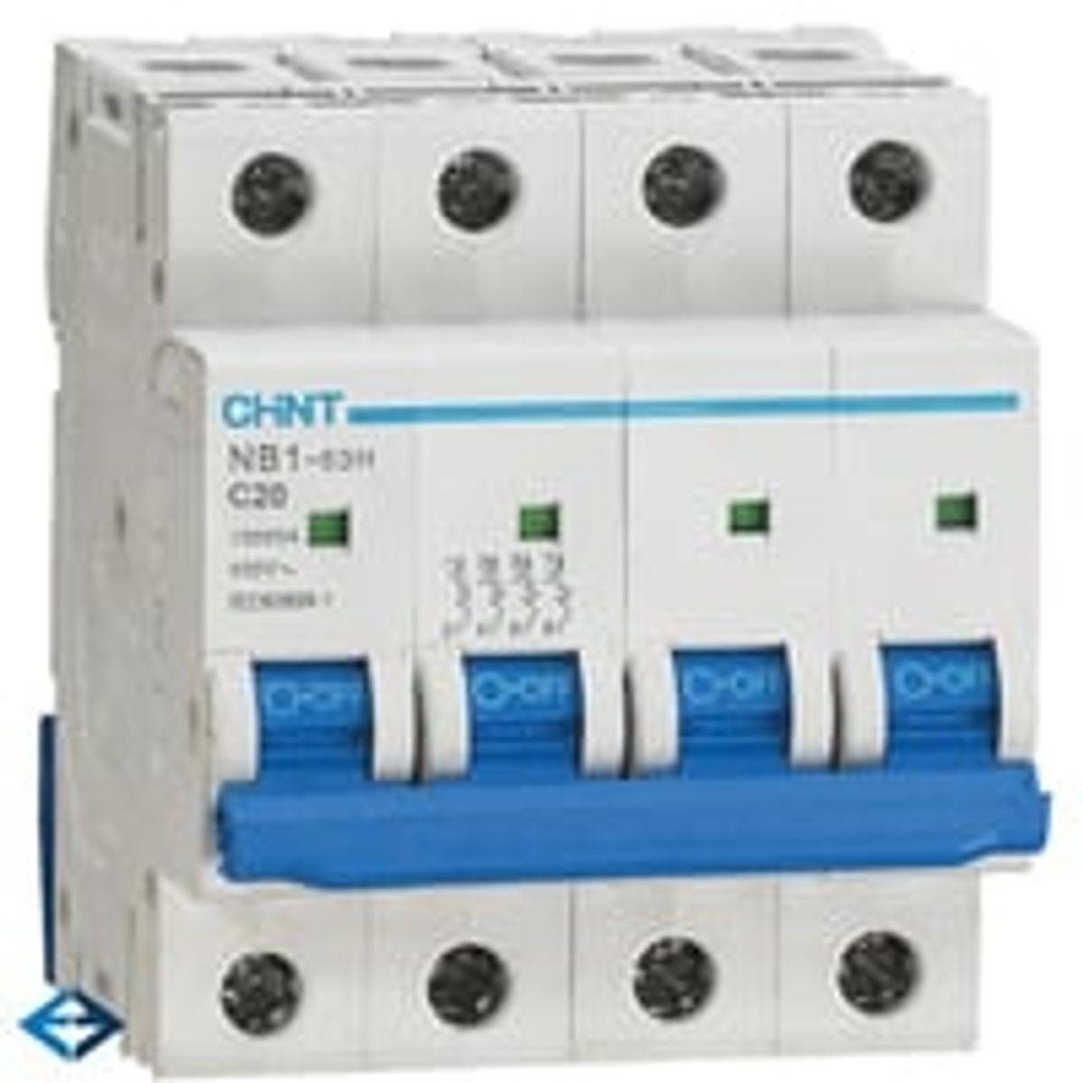 Automatsikring Chint NB1-63H, C 20A, 3P+N, 10kA