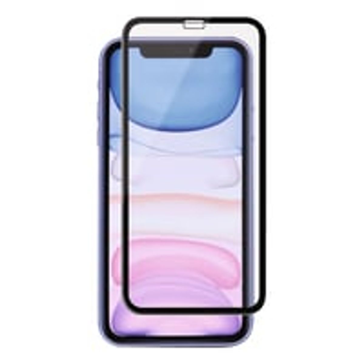 iPhone X/XS/11 Pro, Panserglas Full-Fit Silicate, sort