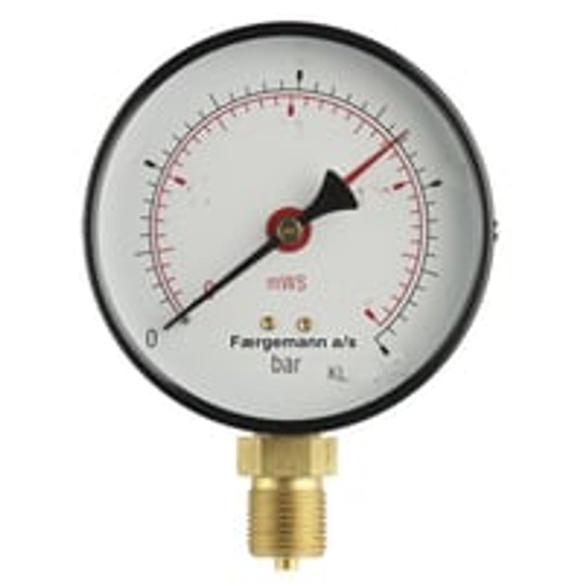 Manometer 1/4X63 0-4 bar/0-40 MVS, nedadrettet studs