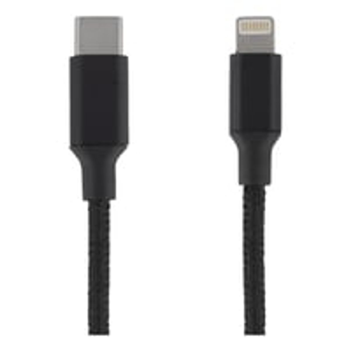 EPZI USB-C to Lightning cable, 1m, braided, sort