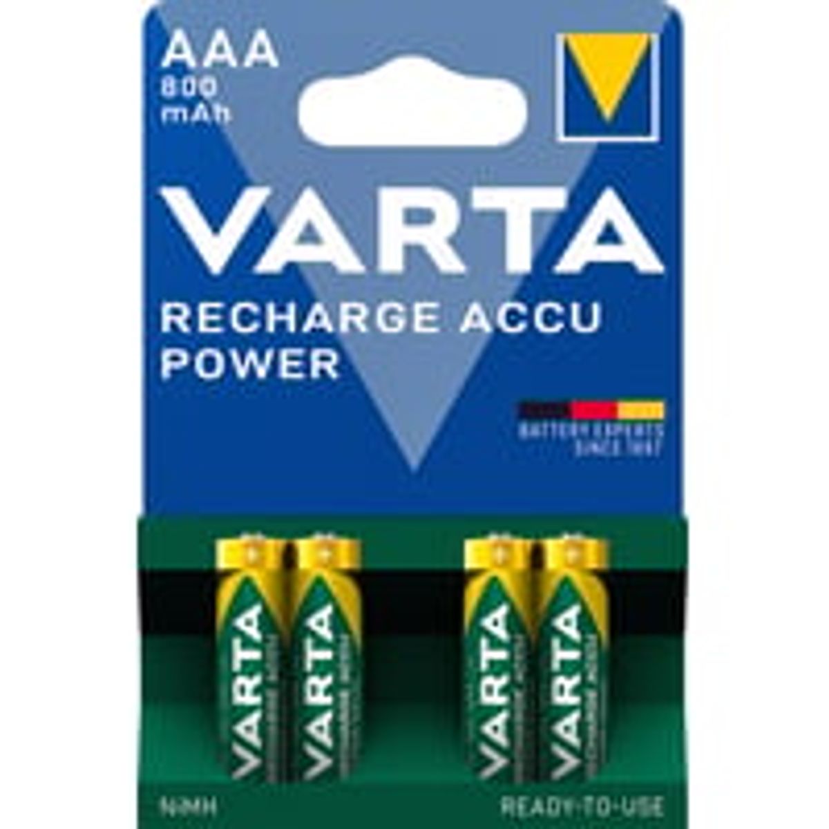 Varta Genopladelige Batterier, AAA, 800mAh, 1.2V, 4-pak