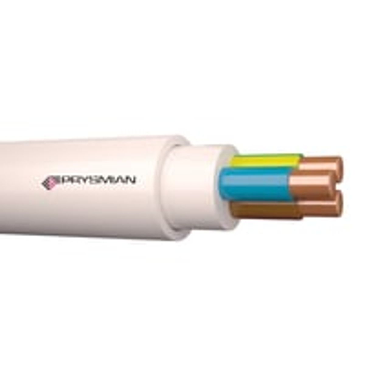 Kabel XPJ-HF D 3G6 Dca, hvid, halogenfri, T500 - Prysmian - pr. meter