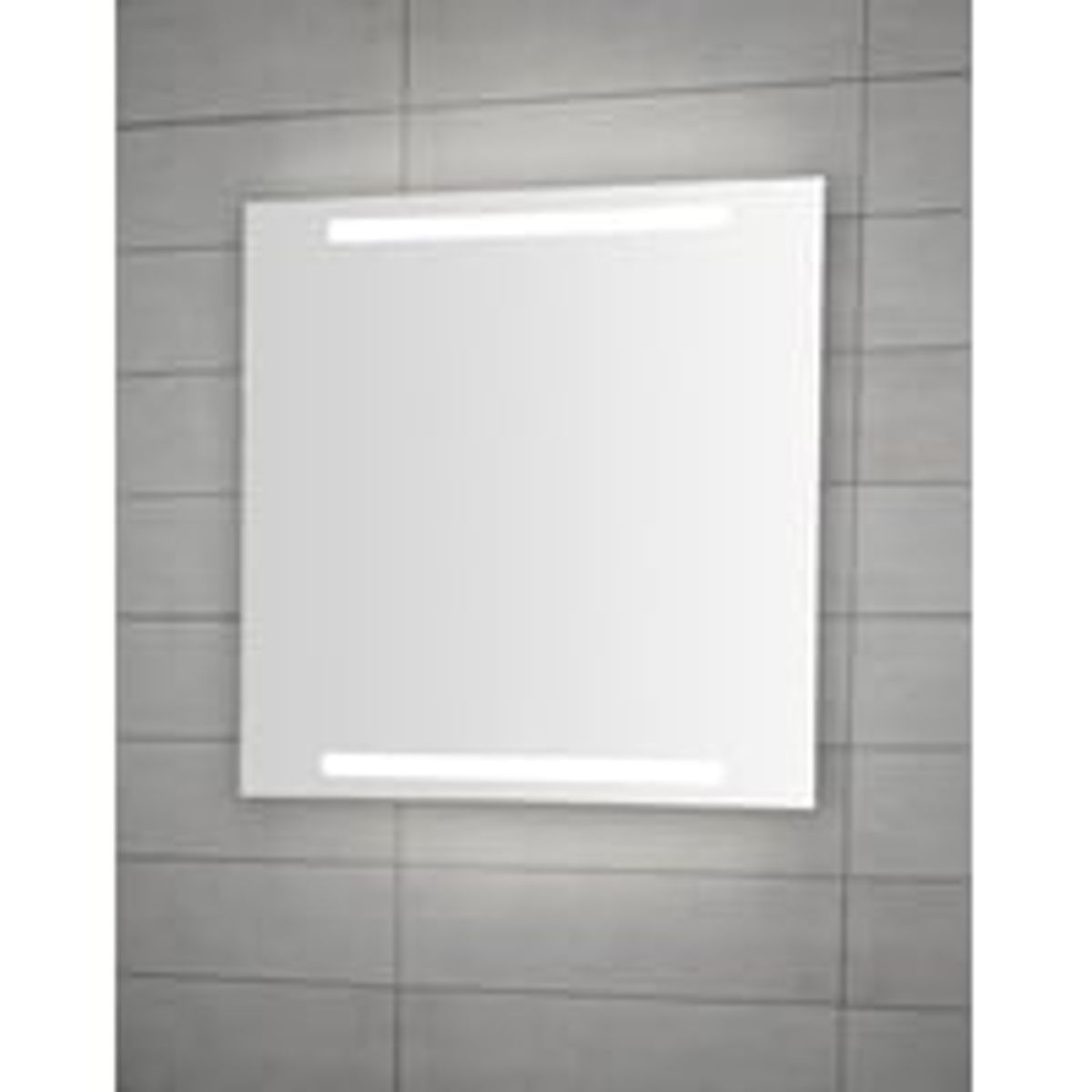 Dansani Mido Spejl 70x60 cm med integreret LED lys i top/bund