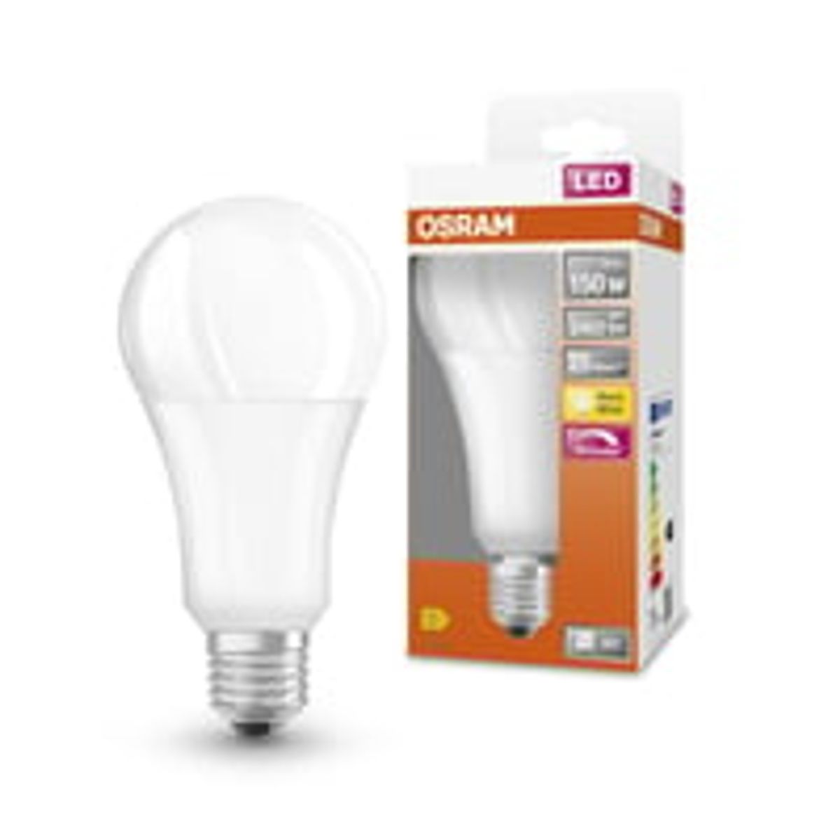 Osram LED standard mat 20W/827 2452 lumen, E27, dmpbar HS