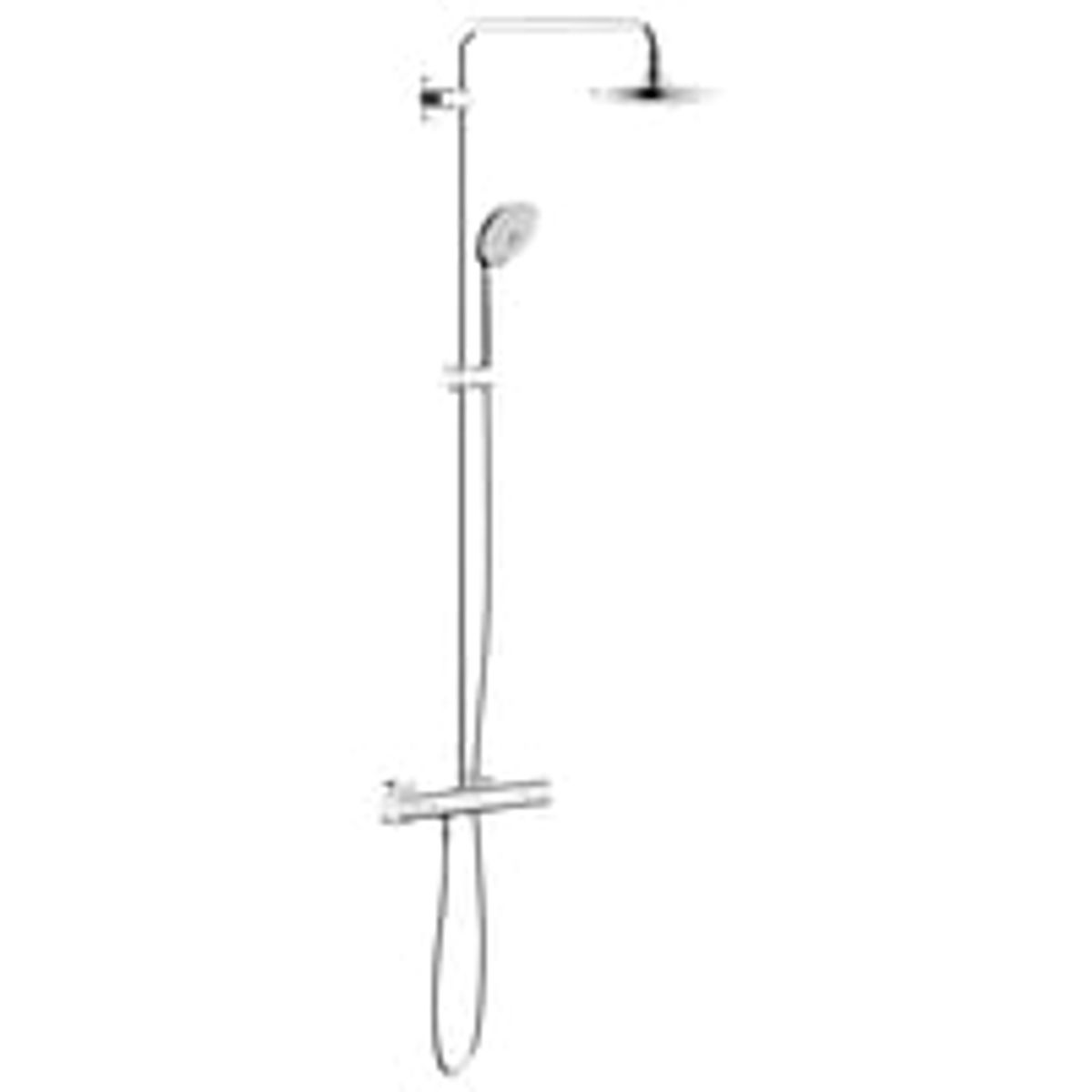 Grohe Euphoria 180 mm brusest, Krom