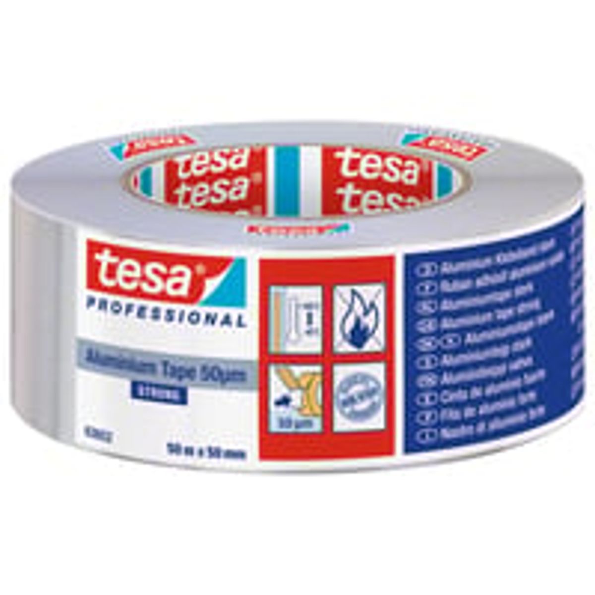 tesa aluminiumstape 63652 strong 50my, -40/+160, 50 mm x 50 m