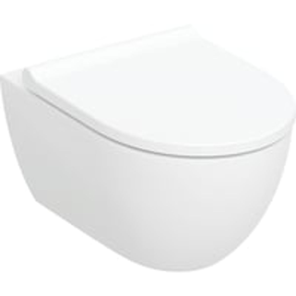 Geberit Acanto vghngt toilet med sde, uden skyllekant, Turboflush, Soft-Close