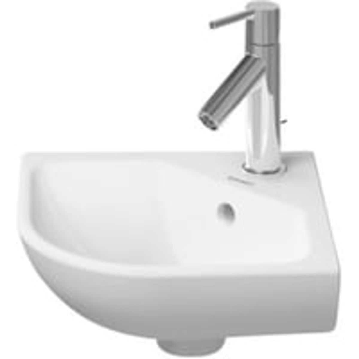 Duravit ME by Starck hjrnevask, 435 x 380 mm, med hanehul