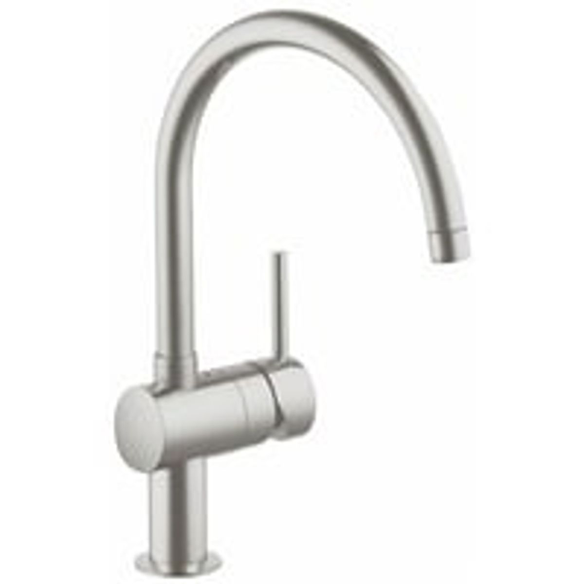 Grohe Minta kkkenarmatur, svingtud, C-tud, 1-grebs, Supersteel