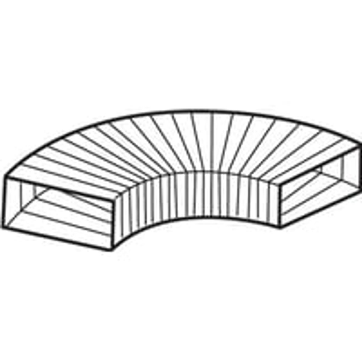 Flexslange 220x90 mm, L: 3 mtr., plastik, 220x3000 mm