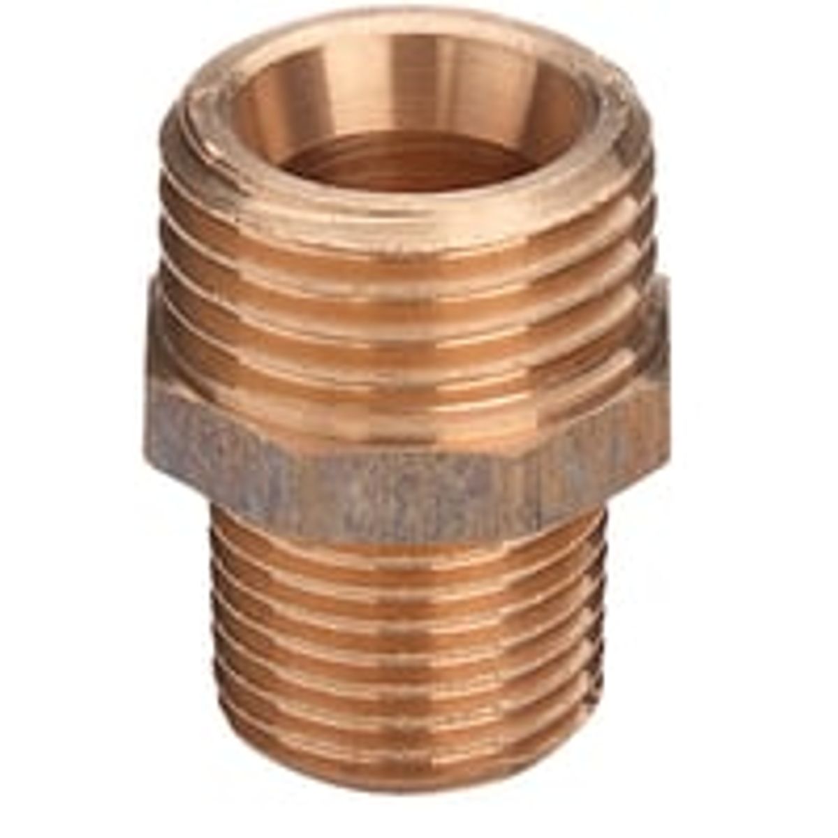 1/2" x 1/2" Rdgods Silicium Bronze overgangsnippel