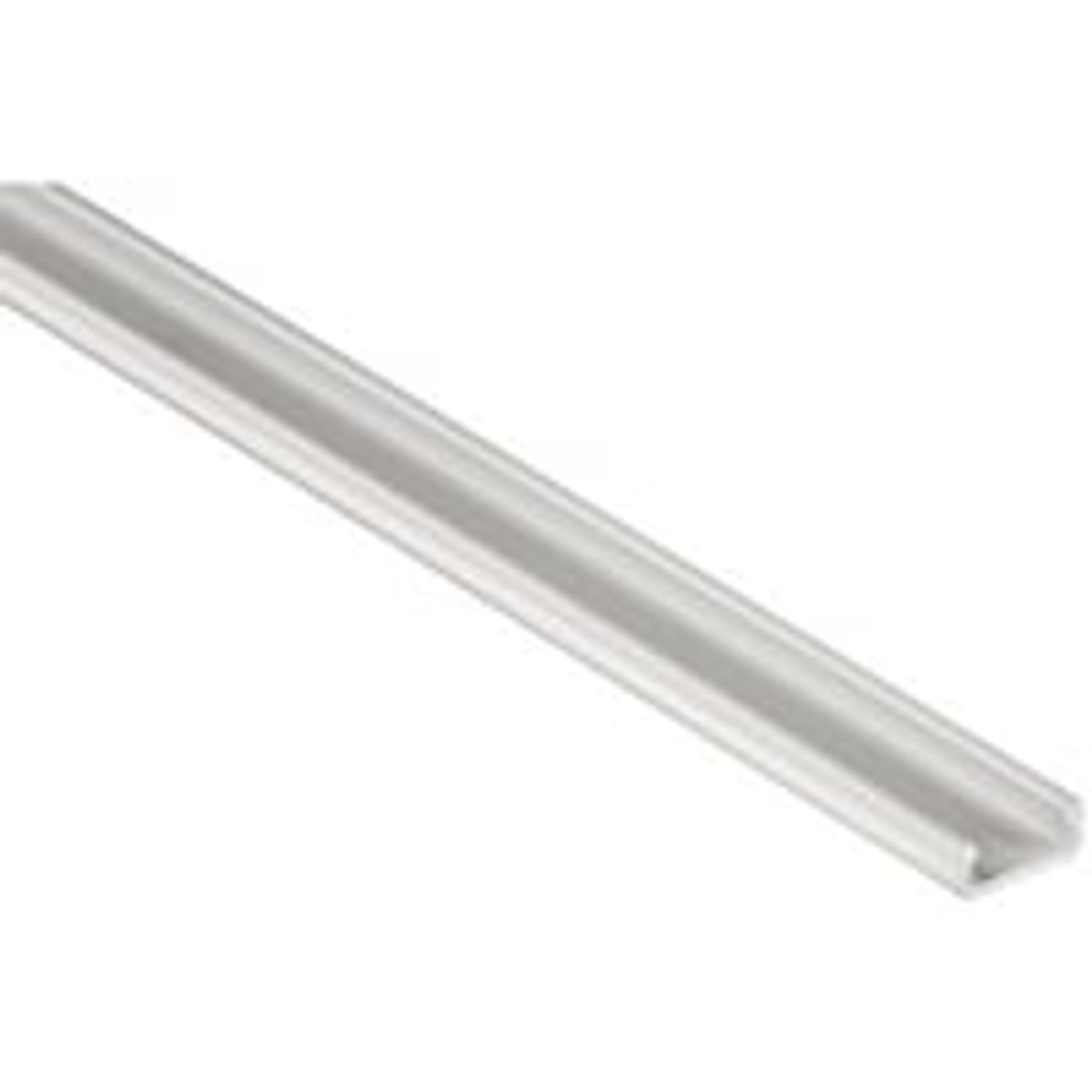 Indendrs LED strip aluprofil, 16x6 mm, hvid, Type D, IP20, 1 meter, inkl. lg i uden lg (100% lys)