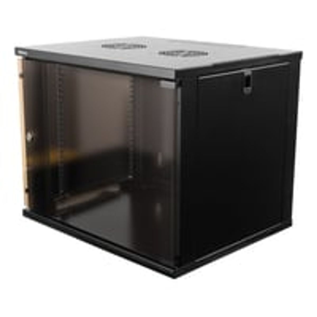 DELTACO 19" rackskab, 9U, 540x450mm, gulvrack/vgrack, glasdr