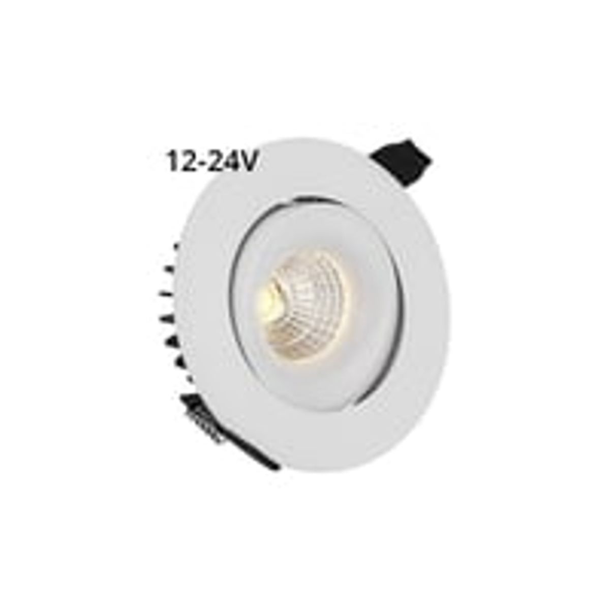 LEDlife 9W Indbygningsspot, hul: 9,5 cm, ml: 11,5 cm, RA90, hvid kant, 12V-24V