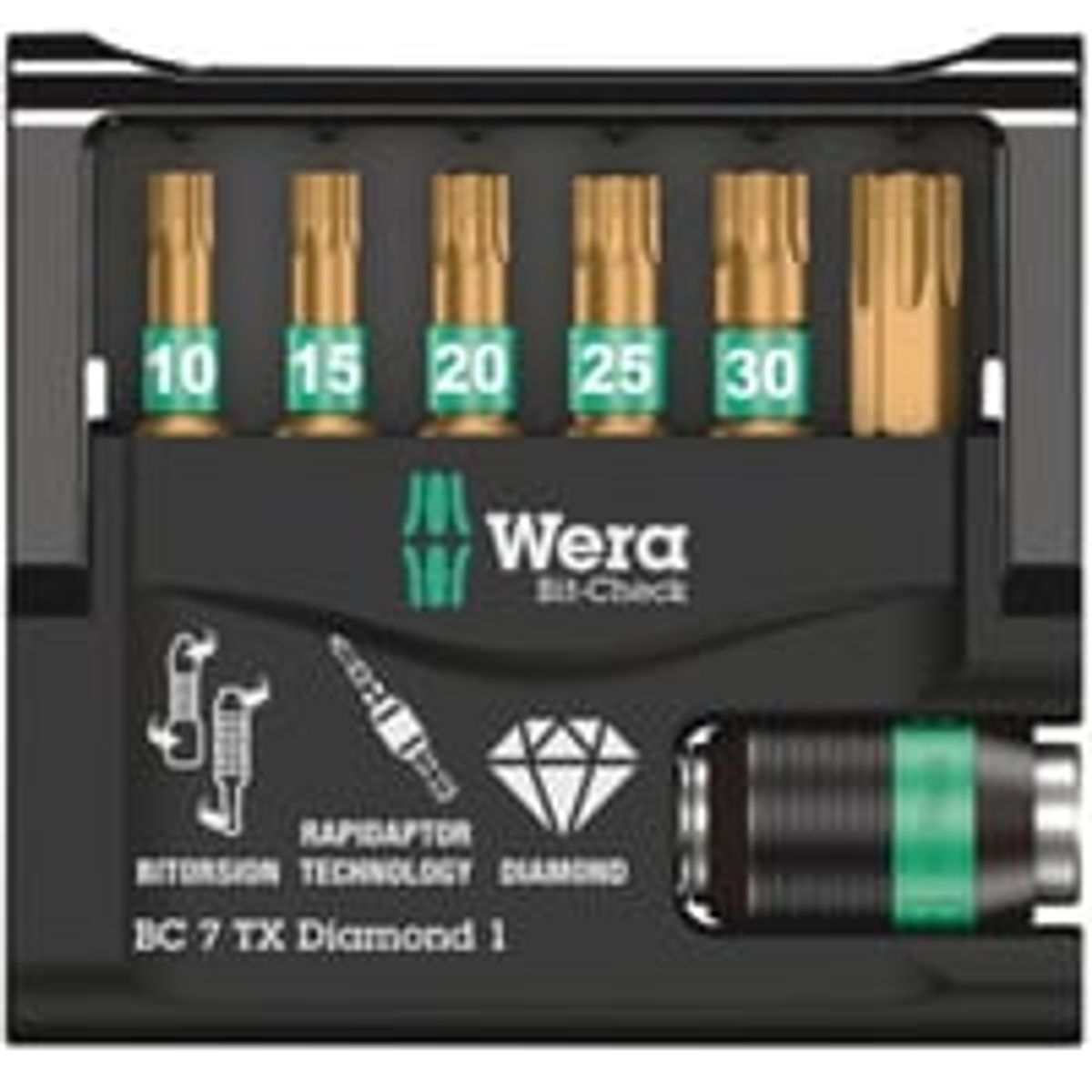 WERA Bit-Check 7 TX Diamond 1, 7 dele