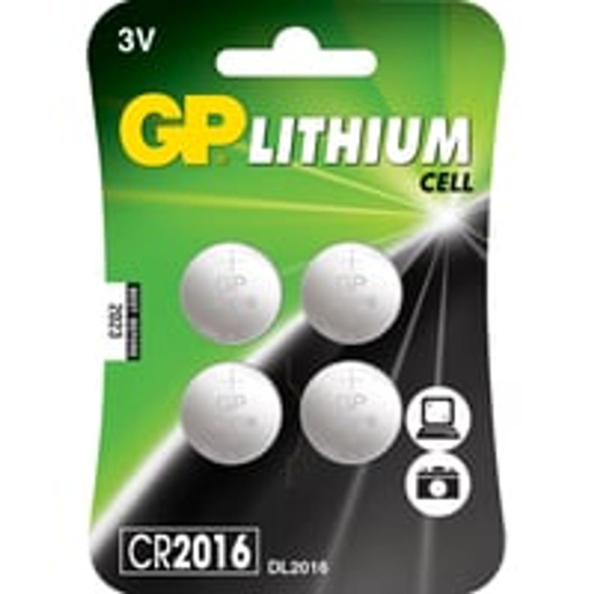 CR2016 Lithium Coin, 4 stk. pakke