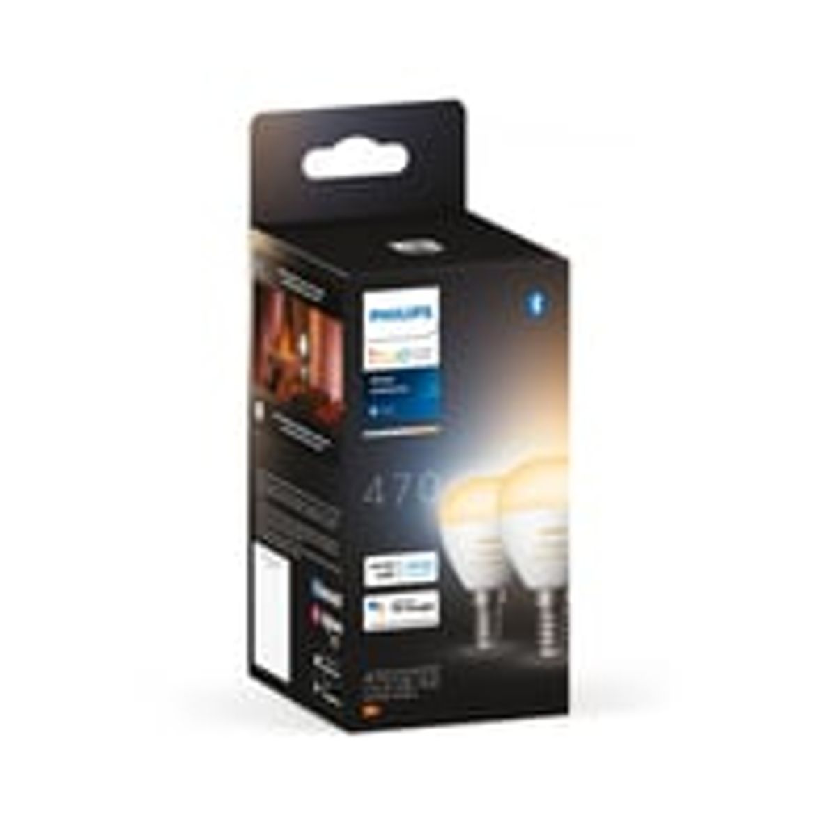 Philips Hue E14 LED-pre, krone, 470lm, White Ambiance, Zigbee + Bluetooth (2 pak)