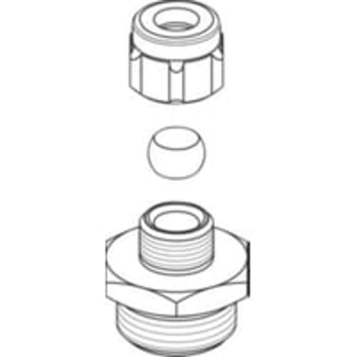 Brma overgang 8mm x 1/2" standard