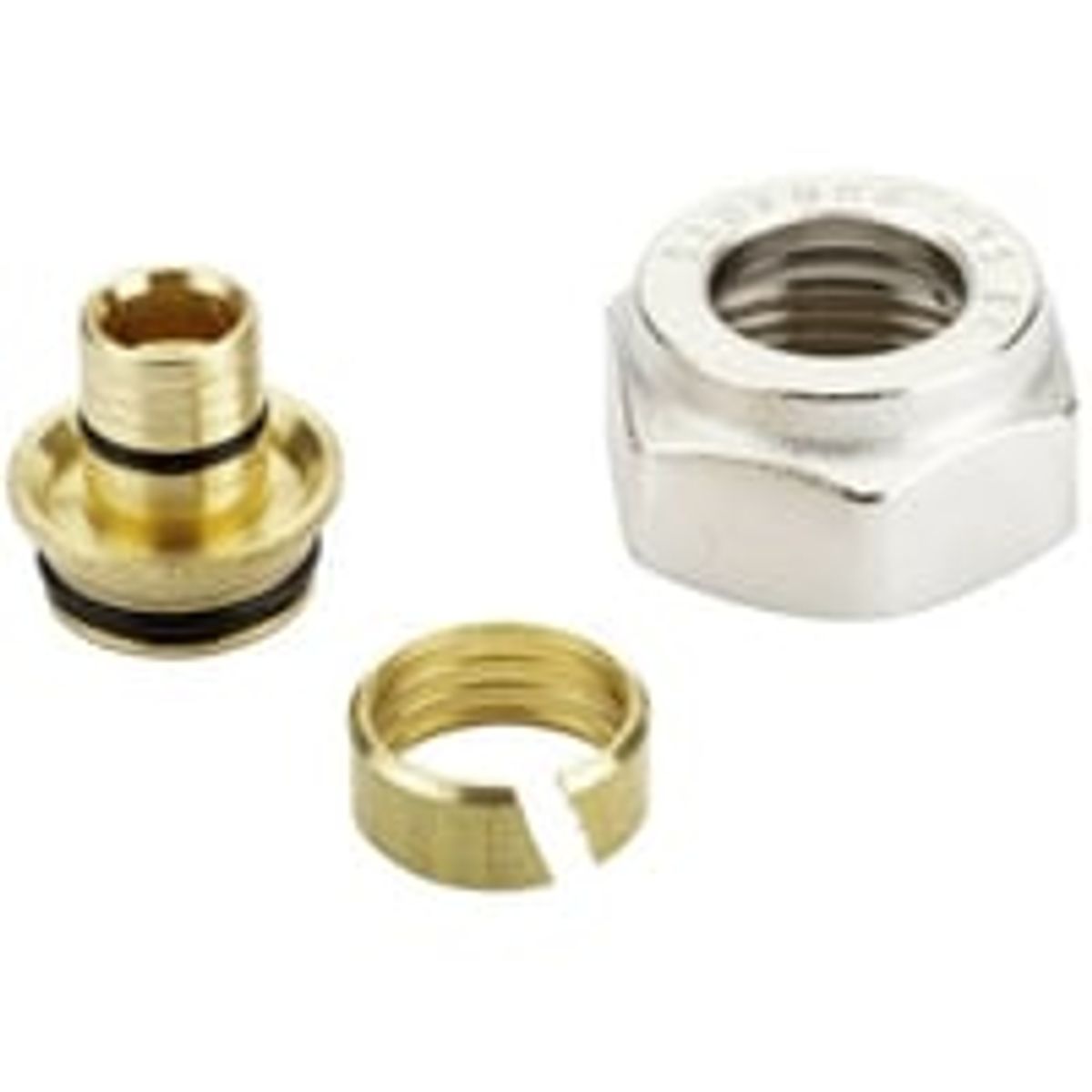 Danfoss klemringsfittings - Koblingsst med omlber, 16 mm x " (16 x 2,0 mm PEX rr)