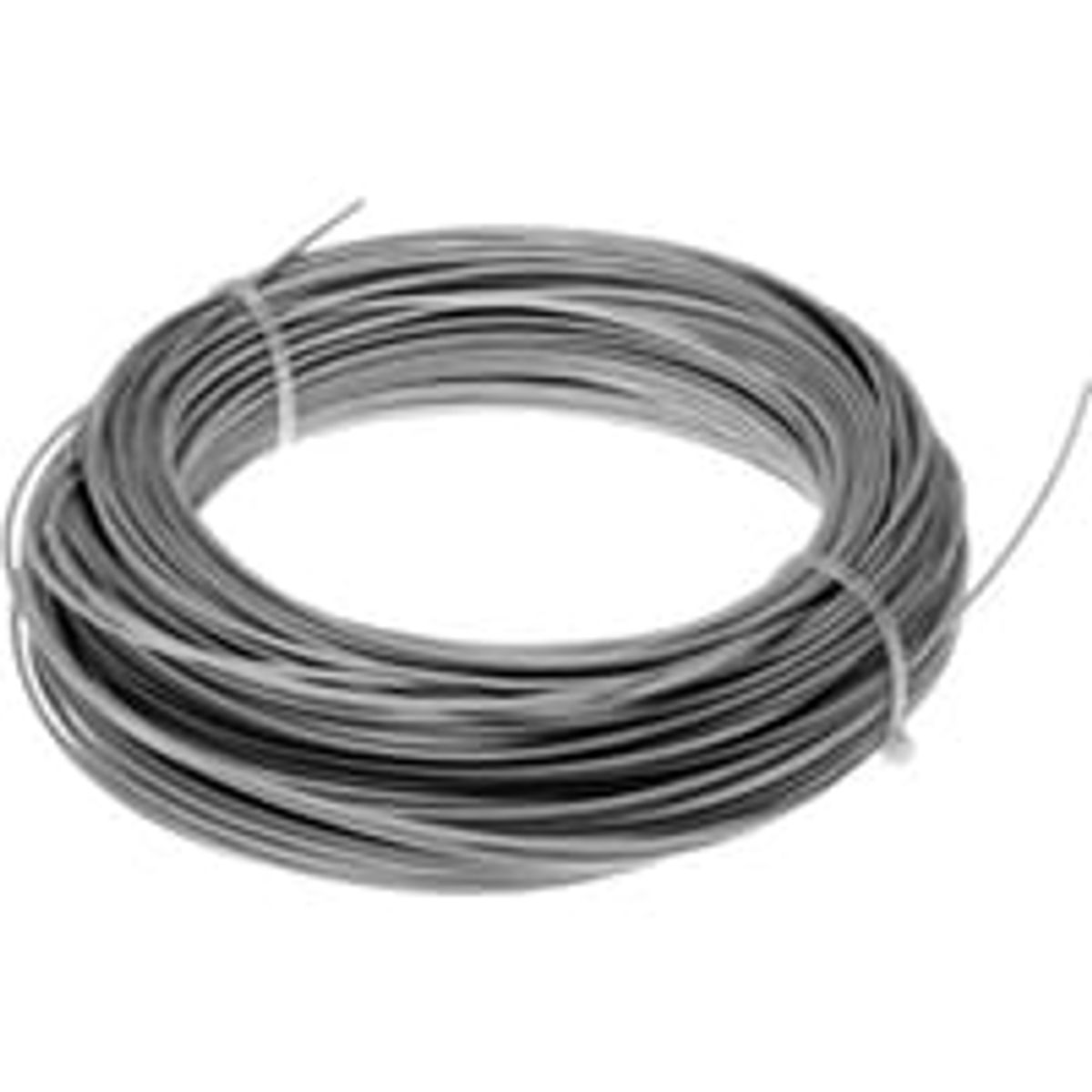 Stlwire med klar nylon yderkappe, 1,5/2,3 mm, brudstyrke 2,09kN (213 kg) - 100 meter