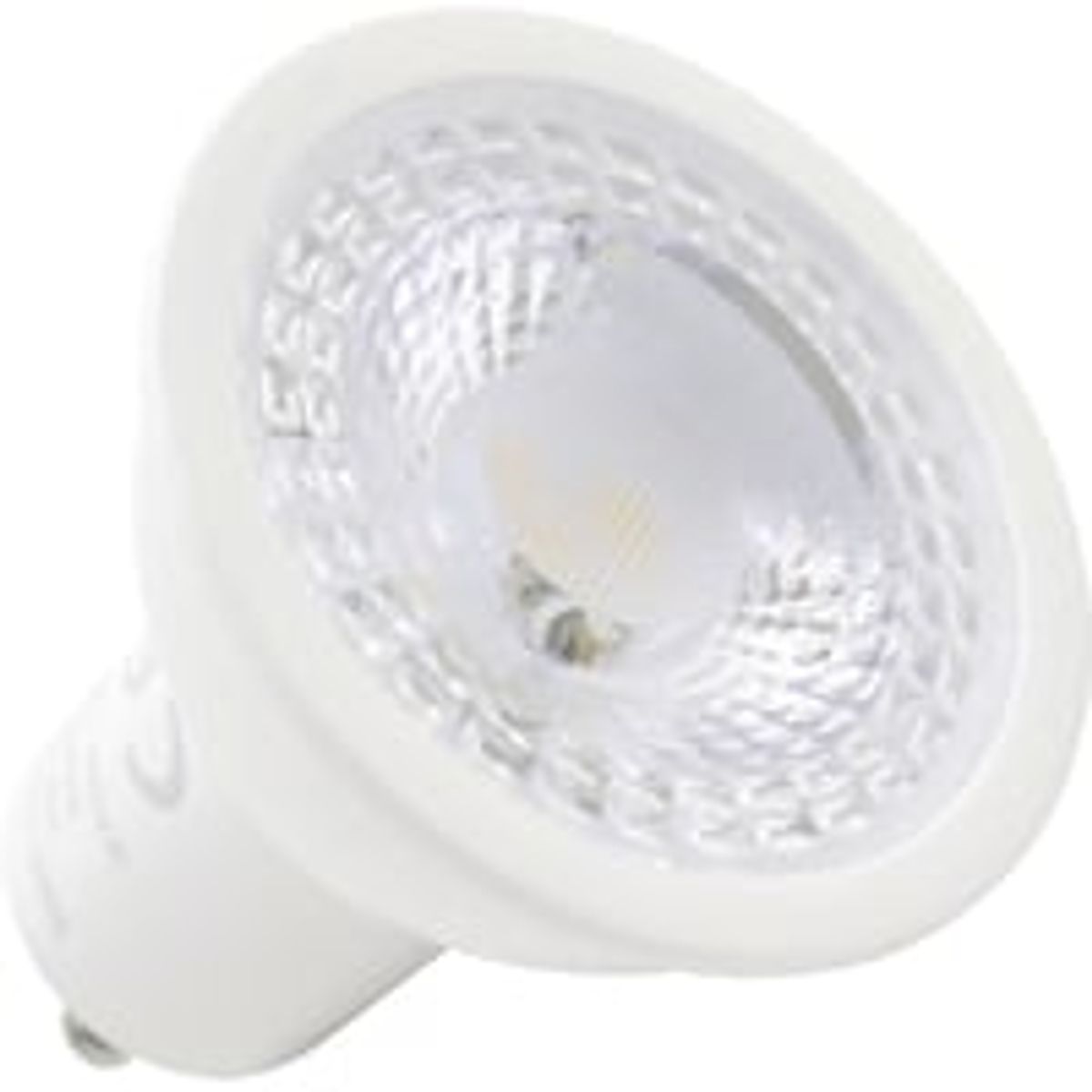 Nordtronic Long Life GU10 LED-pre, 5W, 4000K, 370lm, Ra/CRI>90, dmpbar, flickerfree, hvid