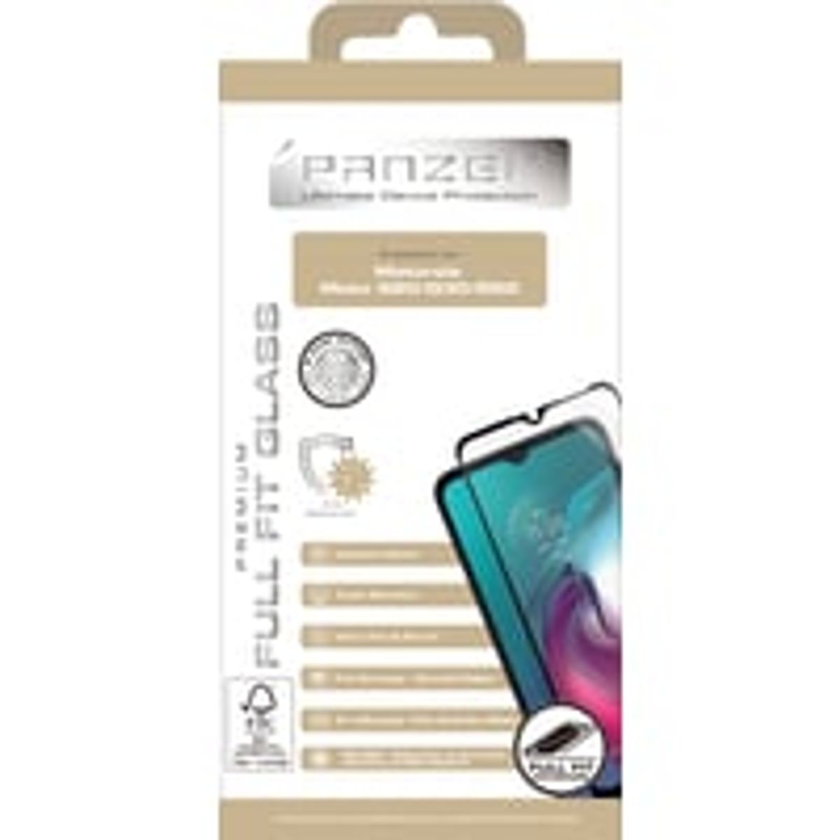 Panzer Premium Full-Fit Glass Black til Motorola Moto G20/G30/G50