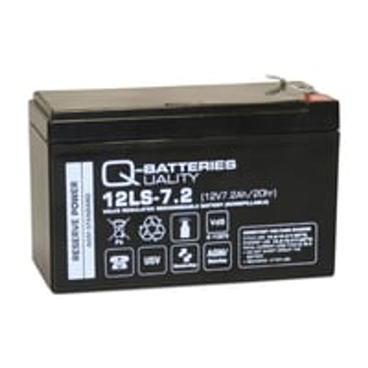 Q-Batteries 12V-7,2Ah blybatteri VDS for alarm / Backup