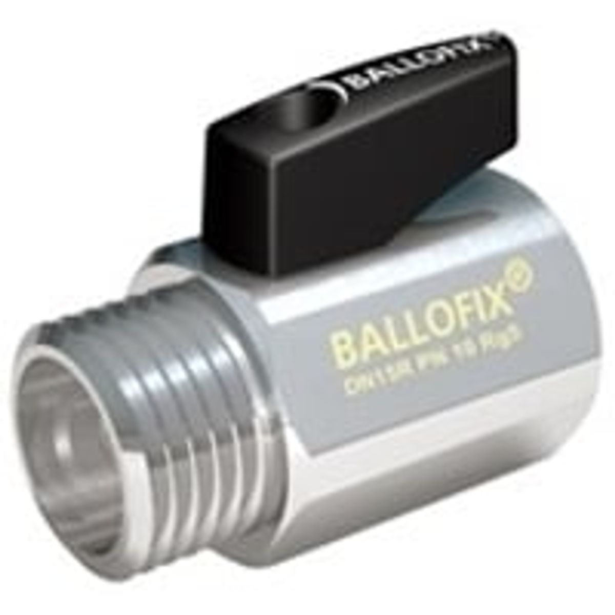 BALLOFIX kuglehane mf/np rdgods med hndtag krom - 1/2"