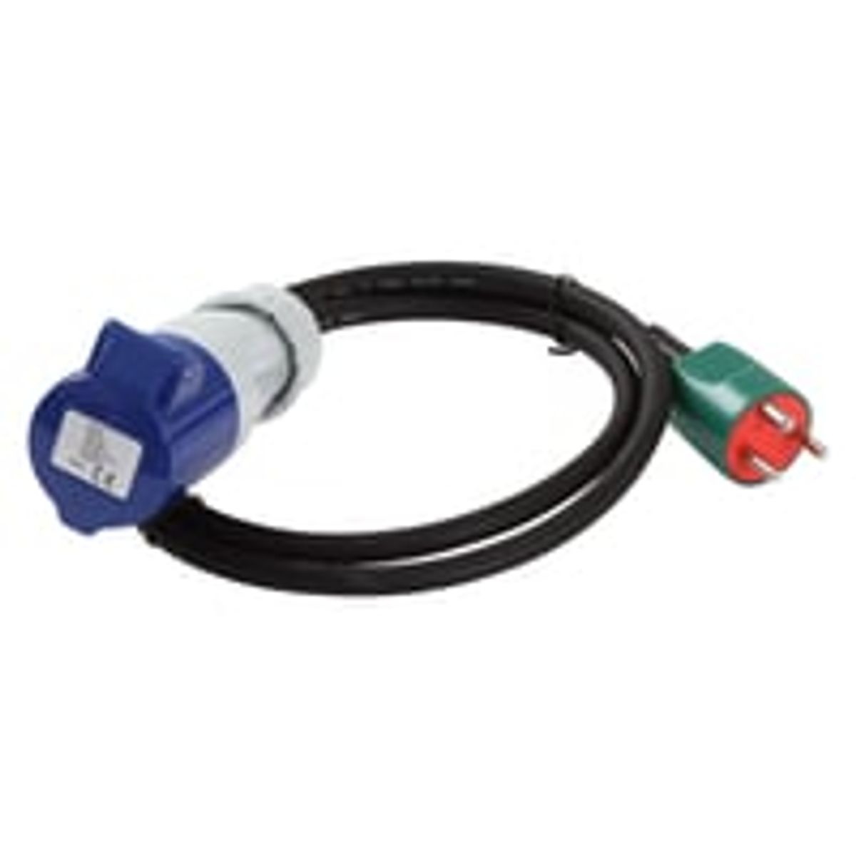 Adapter CEE hun / DK han, 230V, 120 cm