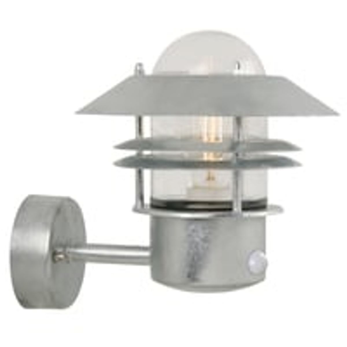 Blokhus udendrs vglampe m. sensor, E27, galvaniseret stl - Nordlux, Philips Lighting + Philips Hue White, E27, 1600lm, 2700K