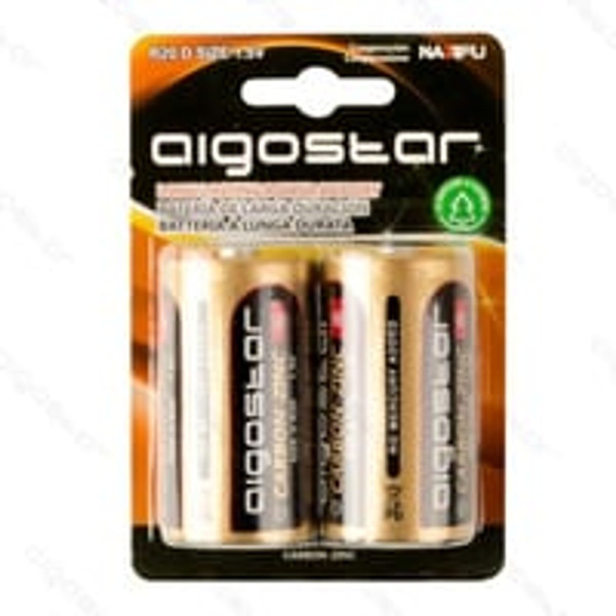 2 stk Aigostar R20D Batteri, 1,5V - Langtidsholdbar og plidelig energikilde til dine enheder.