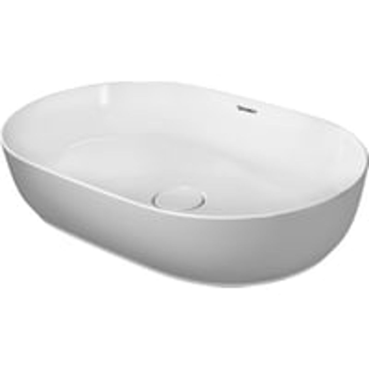 Duravit Luv Bowle, 600 x 400 mm, Hvid, uden hanehul og overlb med WonderGliss